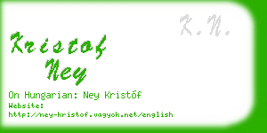 kristof ney business card