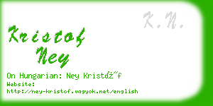 kristof ney business card